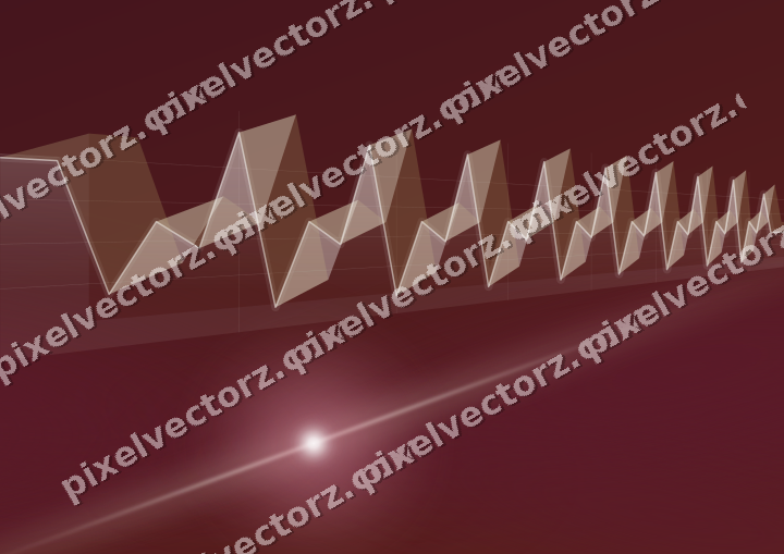 Glowing neon chart background in dark pink and amber