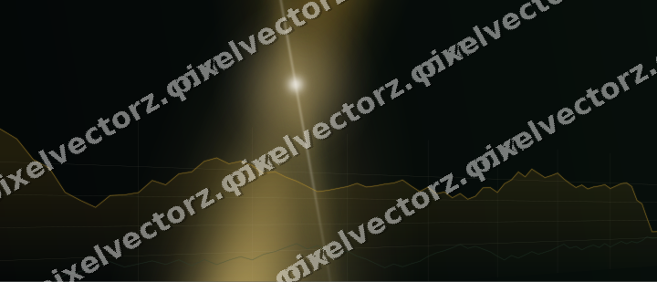 Glowing neon chart background in amber and green