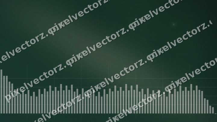 Glowing neon chart background in dark green and orange