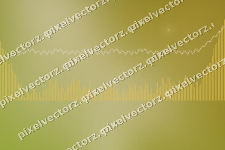 Glowing neon chart background in amber and pale orange