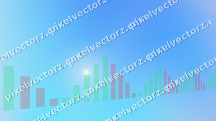 Soft pastel chart background in cyan and blue