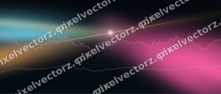 Glowing neon chart background in pink and cyan