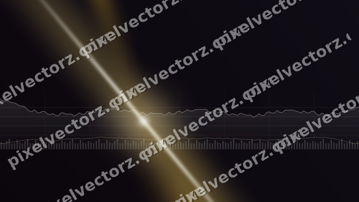 Glowing neon chart background in amber and purple