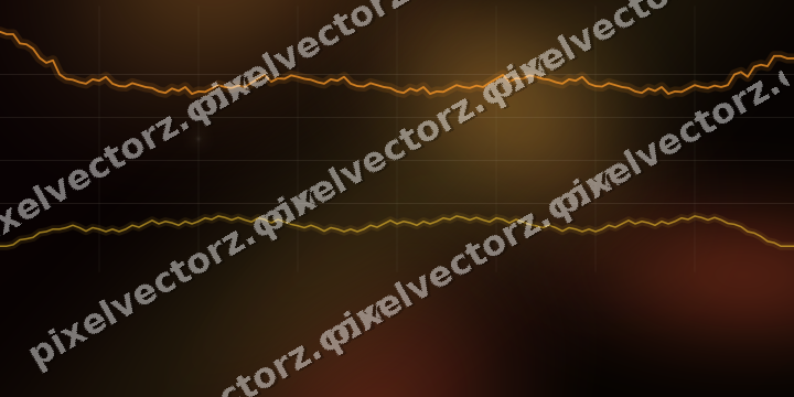 Glowing neon chart background in orange and amber