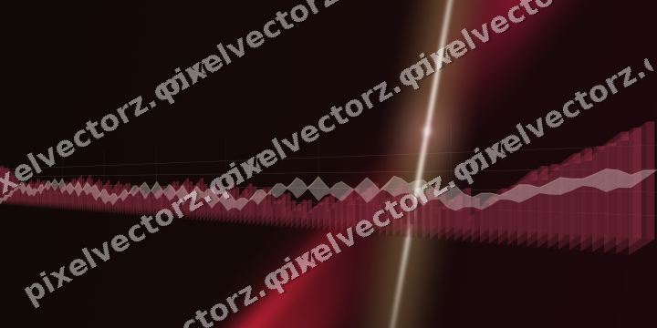 Glowing neon chart background in pink and red