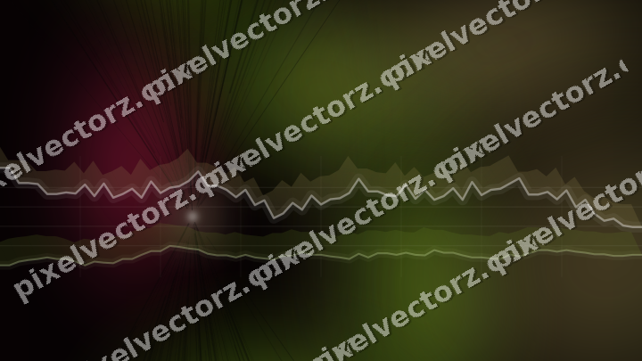 Glowing neon chart background in lime and pink