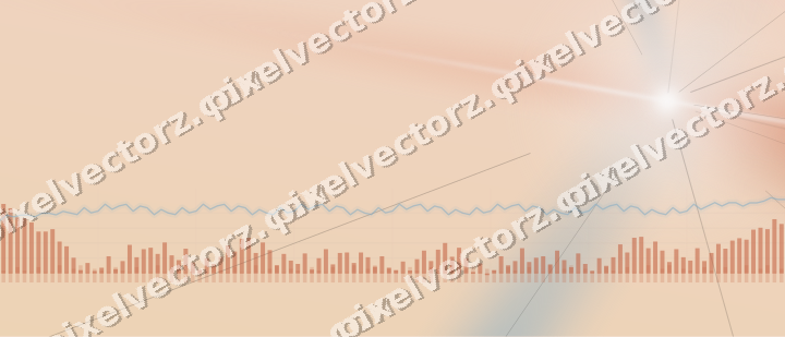Soft pastel chart background in orange and cyan