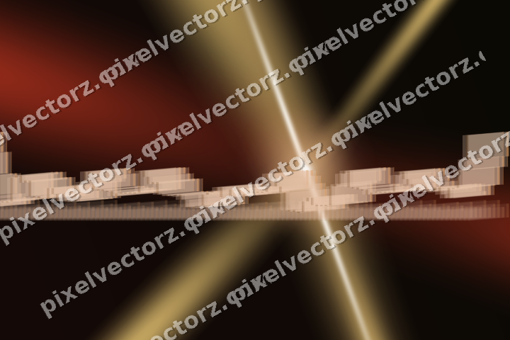 Glowing neon chart background in orange and amber