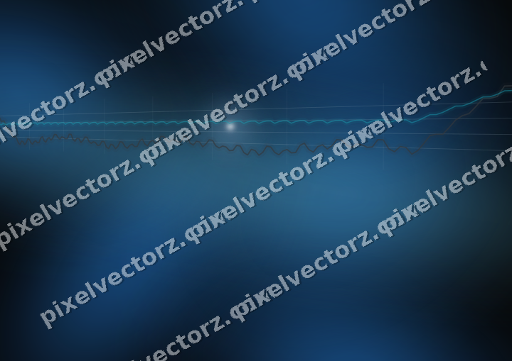 Glowing neon chart background in blue and teal