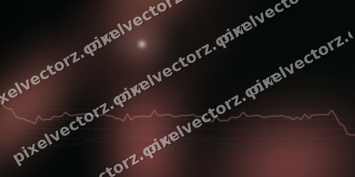 Glowing neon chart background in red and green