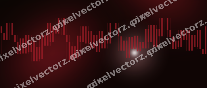 Glowing neon chart background in red and green