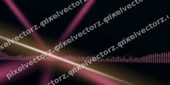 Glowing neon chart background in pink and cyan