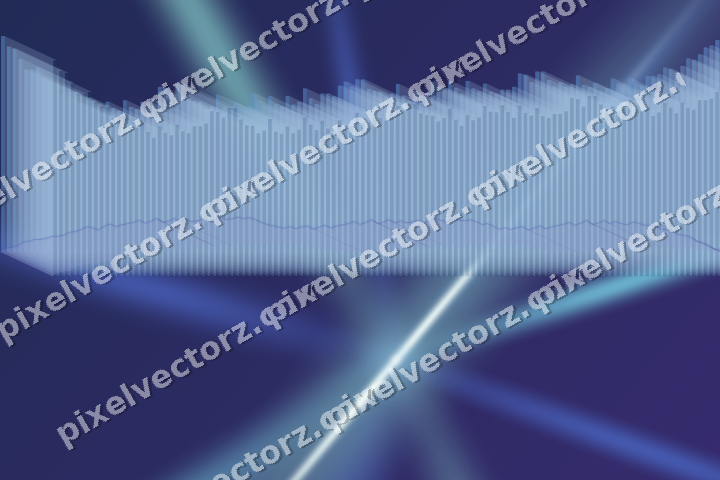 Glowing neon chart background in blue and cyan