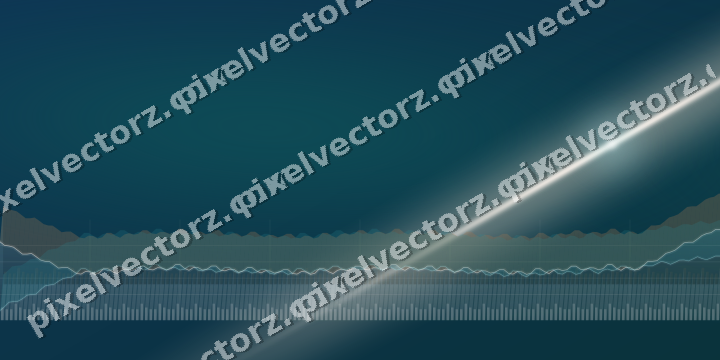 Glowing neon chart background in dark teal and orange
