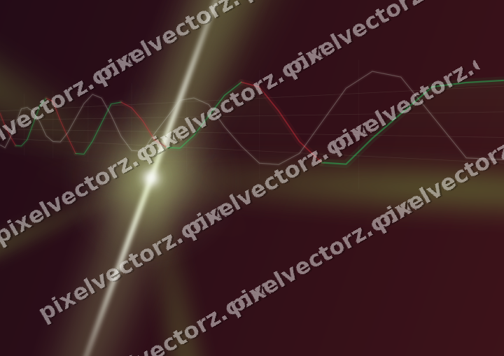 Glowing neon chart background in lime and pink