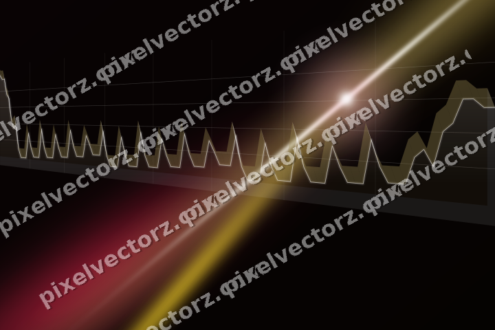 Glowing neon chart background in pink and red