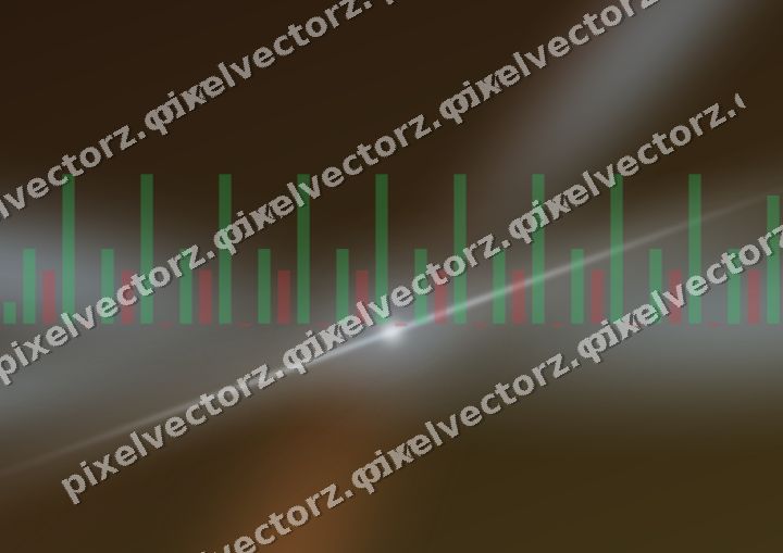 Glowing neon chart background in blue and orange