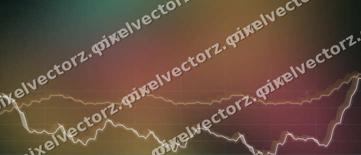 Glowing neon chart background in pink and amber