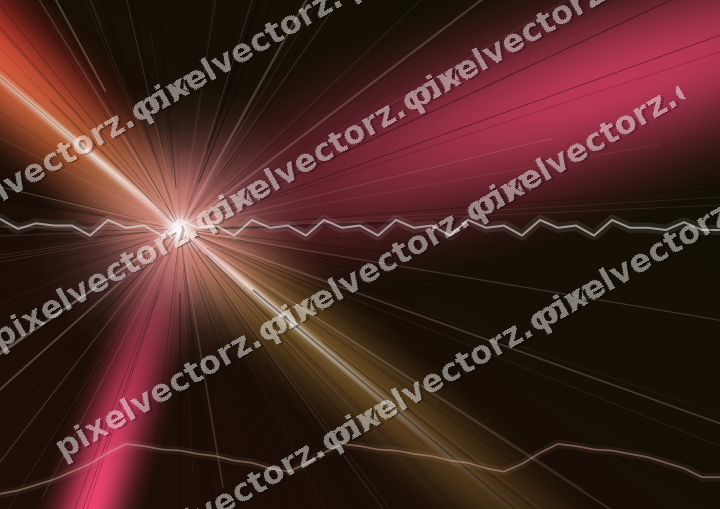 Glowing neon chart background in red and orange