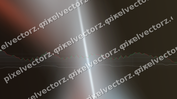 Glowing neon chart background in cyan and red