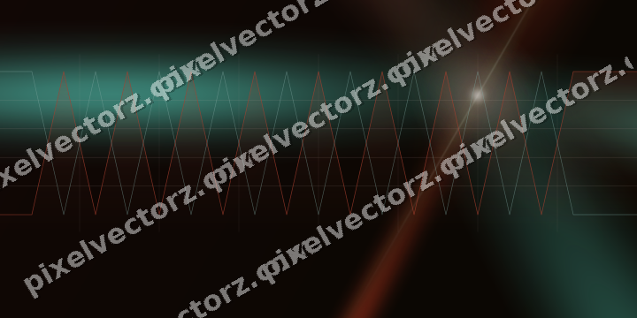 Glowing neon chart background in red and orange