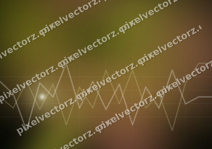 Glowing neon chart background in yellow and red