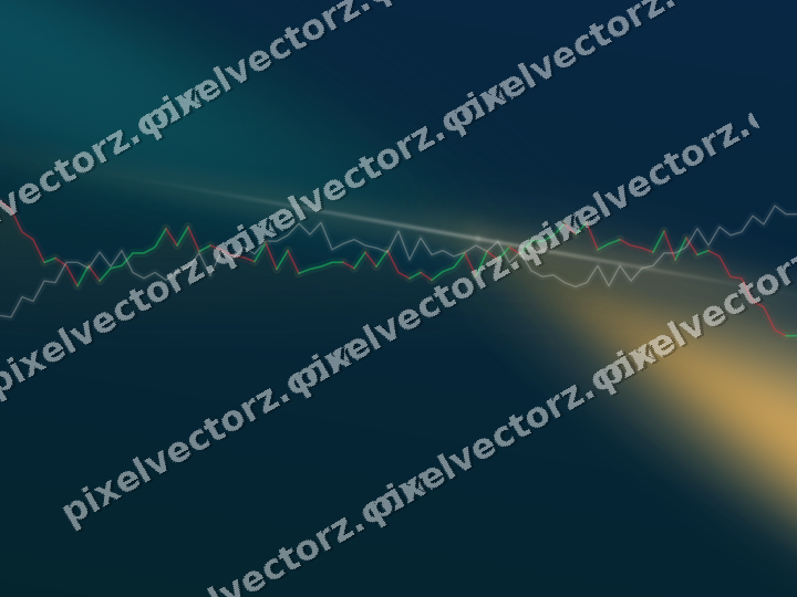 Glowing neon chart background in amber and dark teal