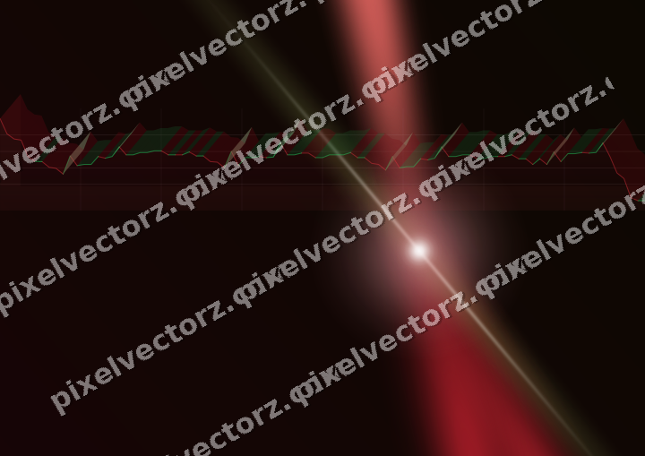Glowing neon chart background in red and green