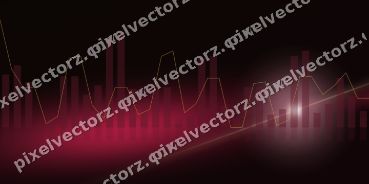 Glowing neon chart background in pink and amber