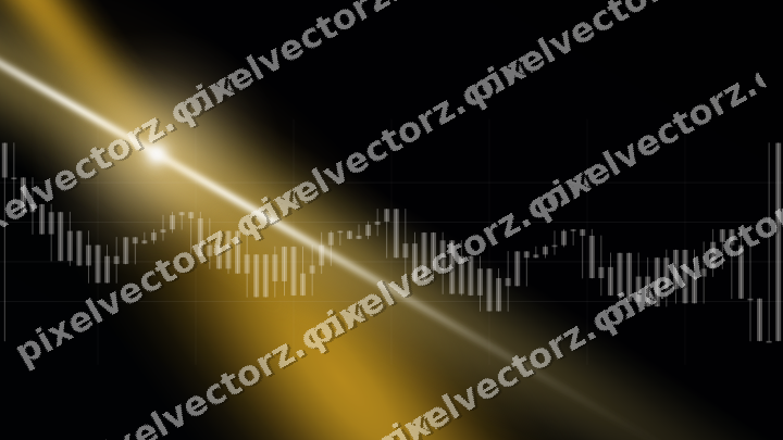 Glowing neon chart background in amber and blue