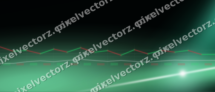 Glowing neon chart background in green and teal