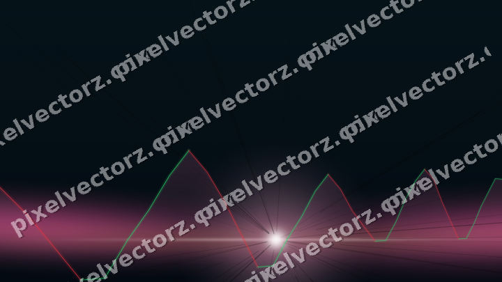 Glowing neon chart background in pink and cyan