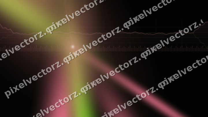 Glowing neon chart background in pink and lime
