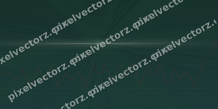 Glowing neon chart background in dark green and red