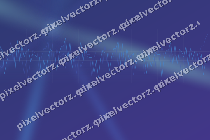 Glowing neon chart background in blue and cyan