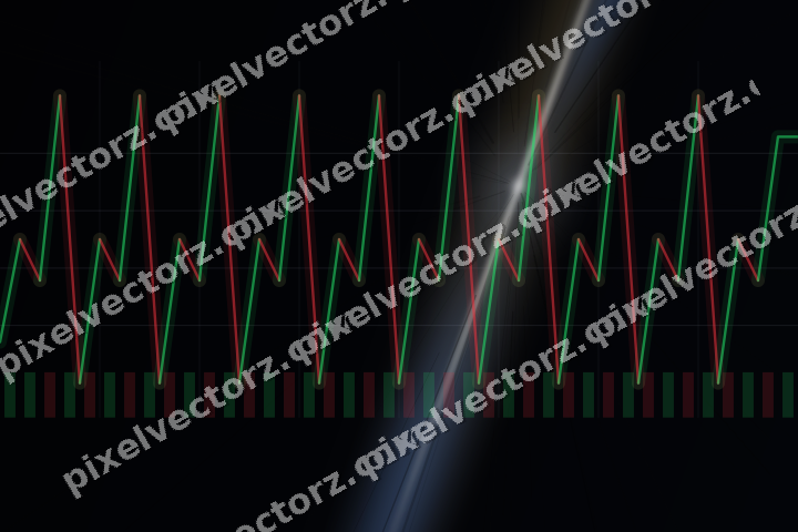 Glowing neon chart background in blue and amber