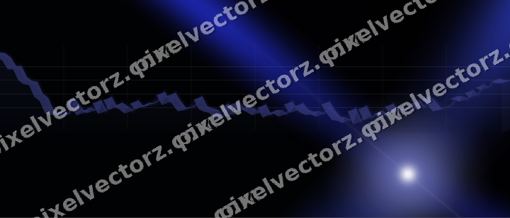 Glowing neon chart background in blue and amber
