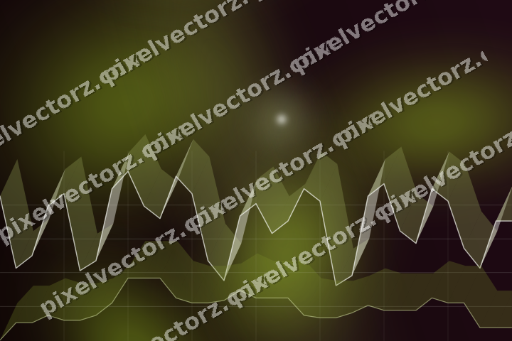 Glowing neon chart background in lime and pink