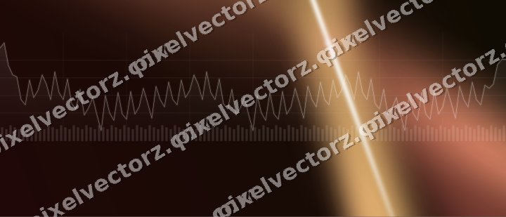 Glowing neon chart background in red and orange