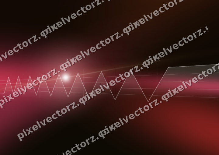 Glowing neon chart background in red and orange
