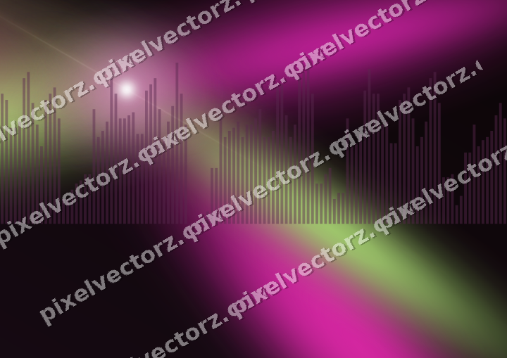 Glowing neon chart background in magenta and lime