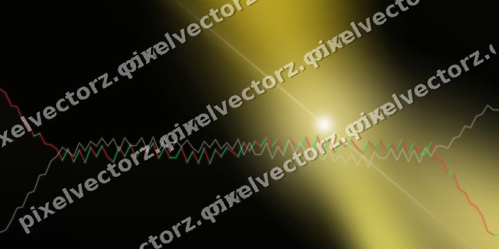 Glowing neon chart background in amber and yellow