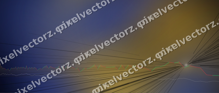 Glowing neon chart background in amber and blue