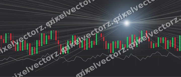 Glowing neon chart background in yellow and grey
