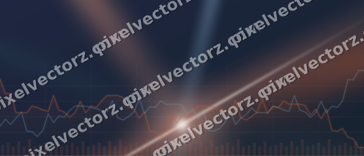Glowing neon chart background in orange and cyan