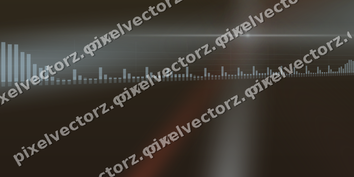 Glowing neon chart background in cyan and red