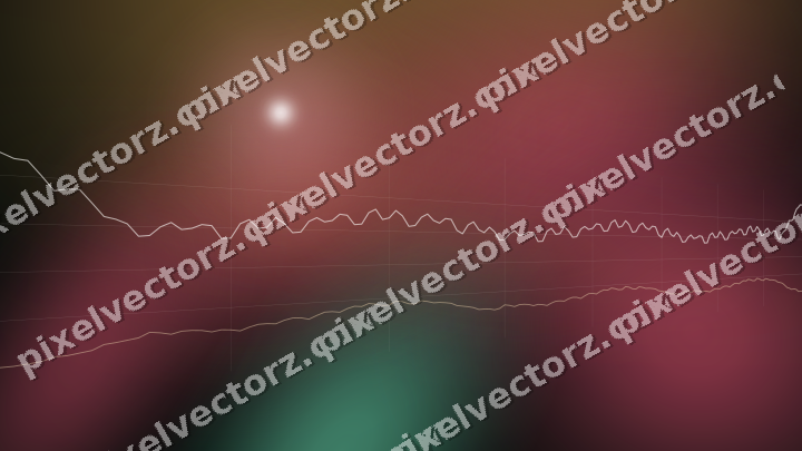 Glowing neon chart background in pink and amber