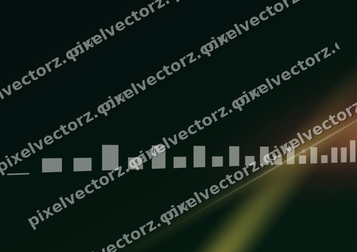 Glowing neon chart background in red and orange