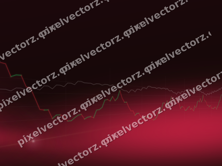 Glowing neon chart background in pink and red