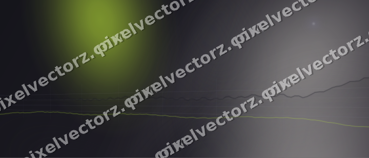 Glowing neon chart background in purple and lime